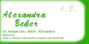 alexandra beker business card